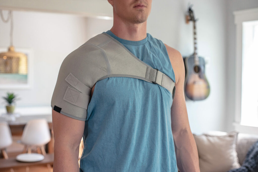 FlaroLief Heated Shoulder Support Brace, Shoulder Compression